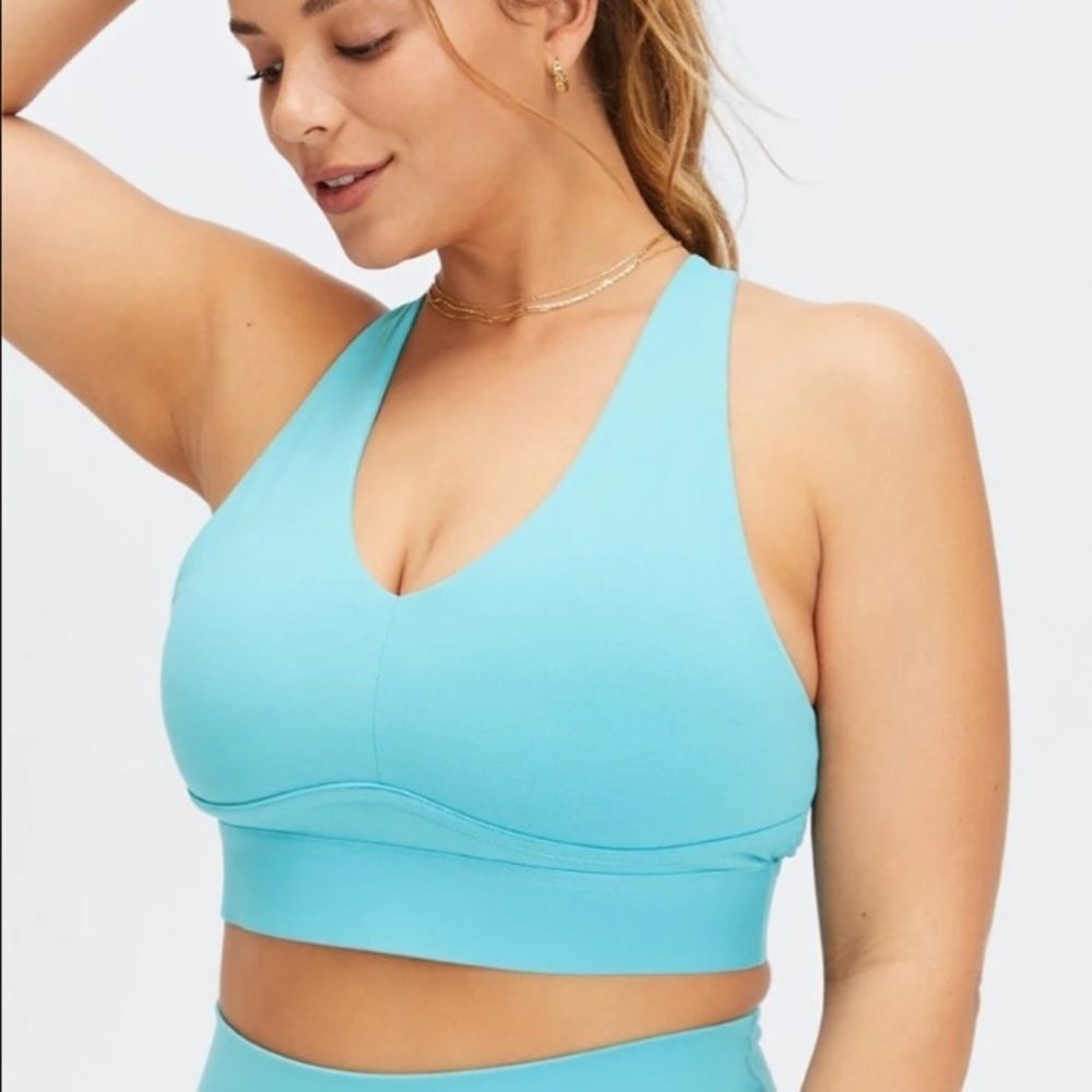 FABLETICS All Day Every Day Sports Bra S Small Blue Convertible High Impact Gym